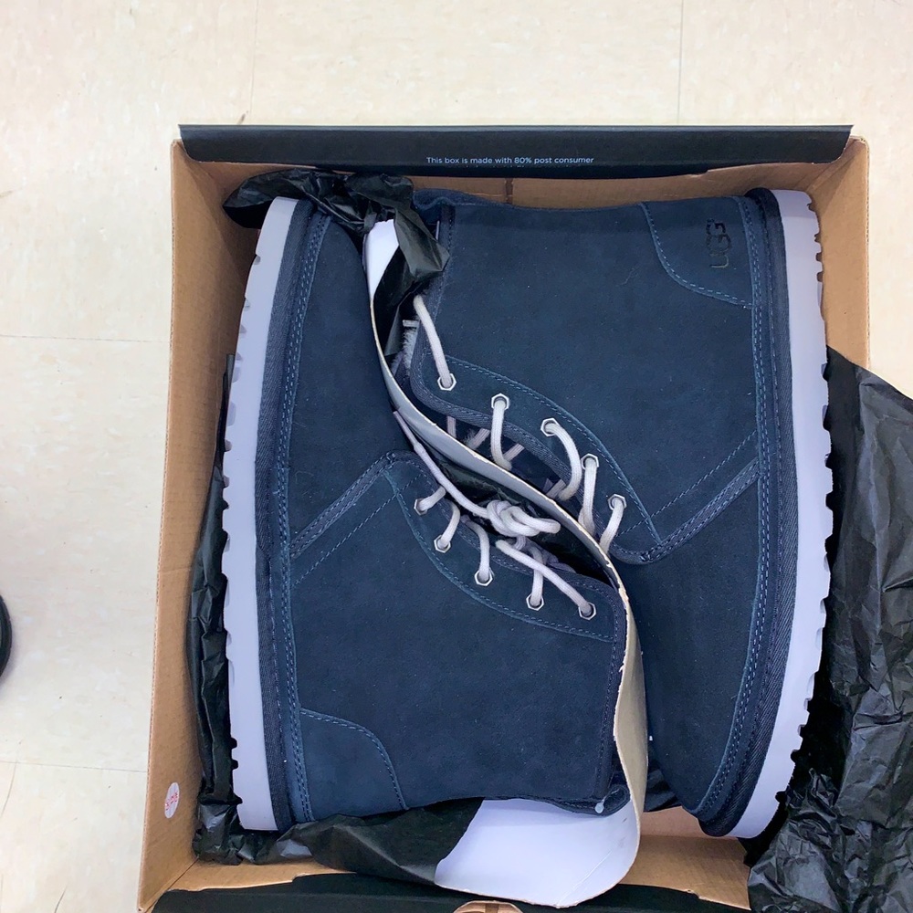 UGG HARKLEY TRUE NAVY SUEDE HIGH TOP CHUKKA MEN'S